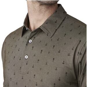 Link Soul Dri-Loft Polo Shirt Ever Green Signs Short Sleeve Men's Size XL NWT